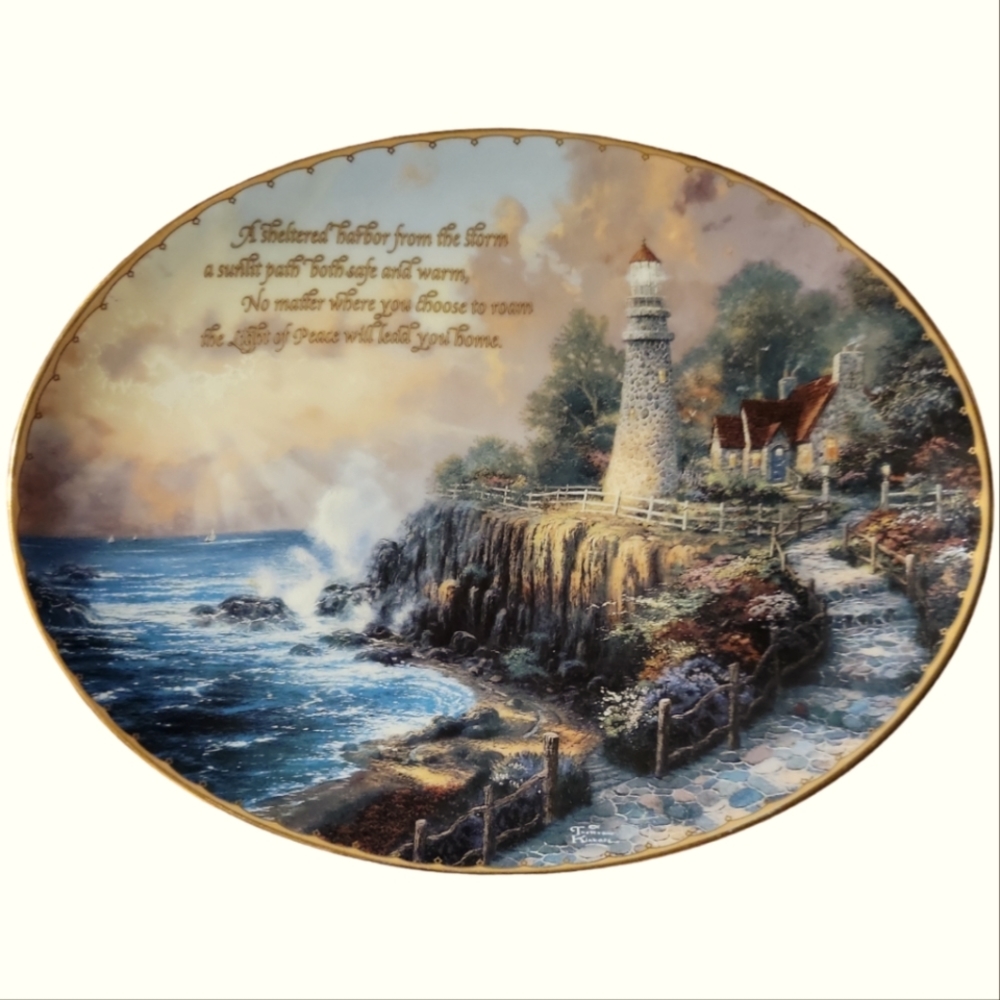 Vtg The Bradford Exchange The Light of Peace by Thomas Kinkade Collectors Plate